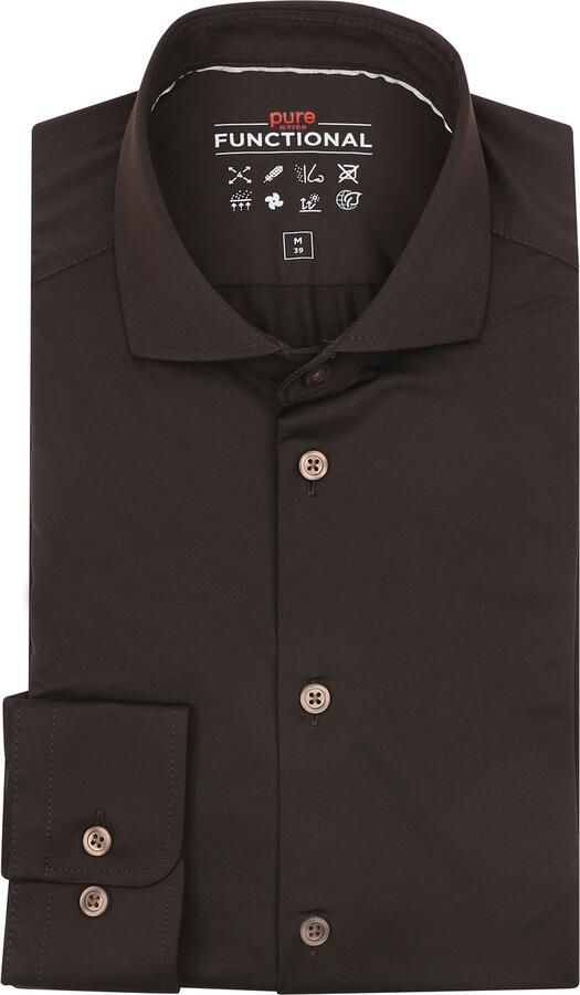 Pure The Functional Shirt Donkerbruin - Foto 5