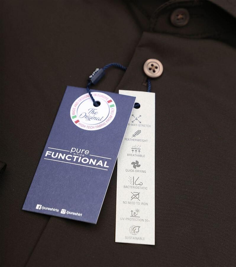 Pure The Functional Shirt Donkerbruin - Foto 3