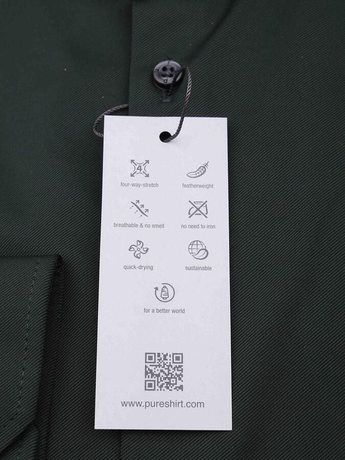 Pure Overhemd Lange Mouw The Functional Shirt Forest Groen - Foto 3