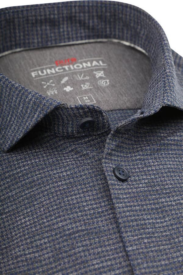 Pure Overhemd Lange Mouw The Functional Shirt Patroon Antraciet - Foto 4