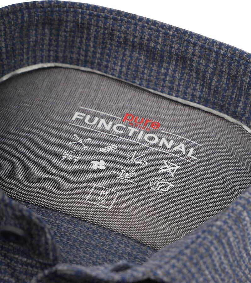 Pure Overhemd Lange Mouw The Functional Shirt Patroon Antraciet - Foto 2