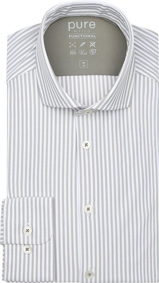 Pure The Functional Shirt Streep Beige - Foto 1