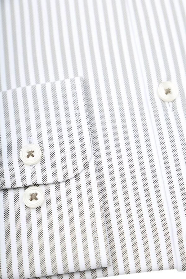 Pure The Functional Shirt Streep Beige - Foto 2