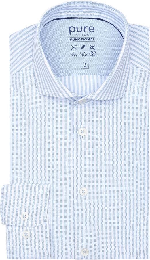 Pure The Functional Shirt Streep Blauw - Foto 1