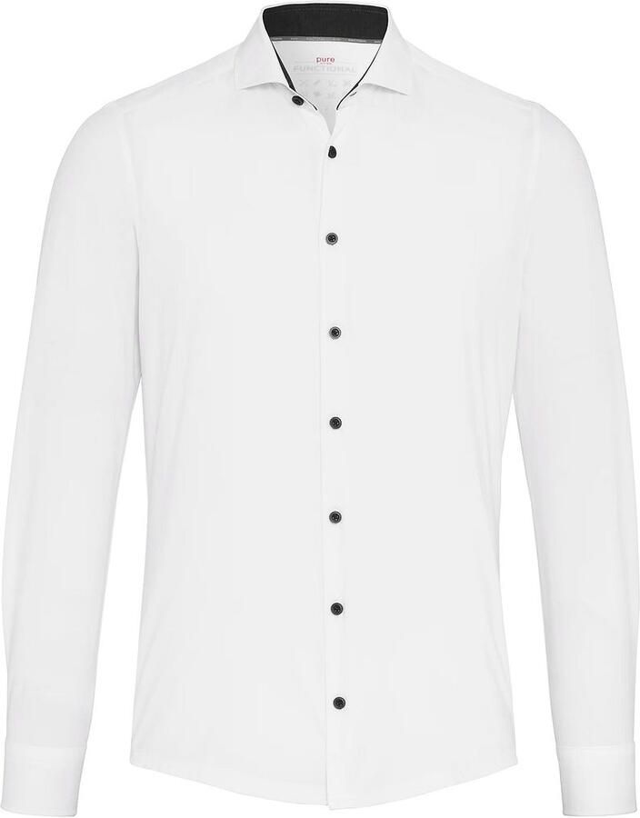 Pure Overhemd Lange Mouw The Functional Shirt Wit
