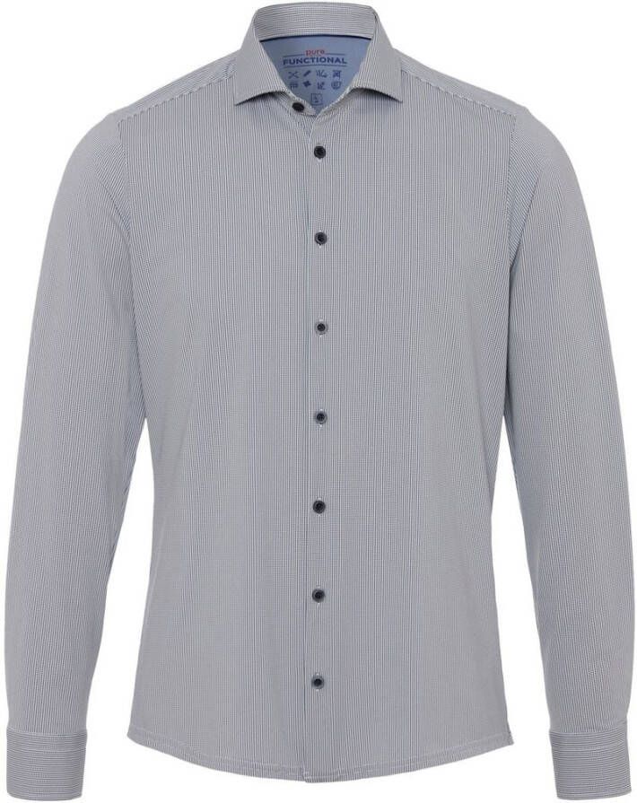 Pure The Functional Shirt Patroon Donkerblauw