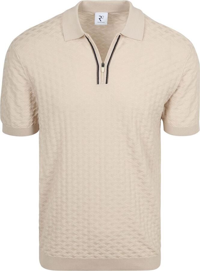 R2 Amsterdam Knitted Polo Beige