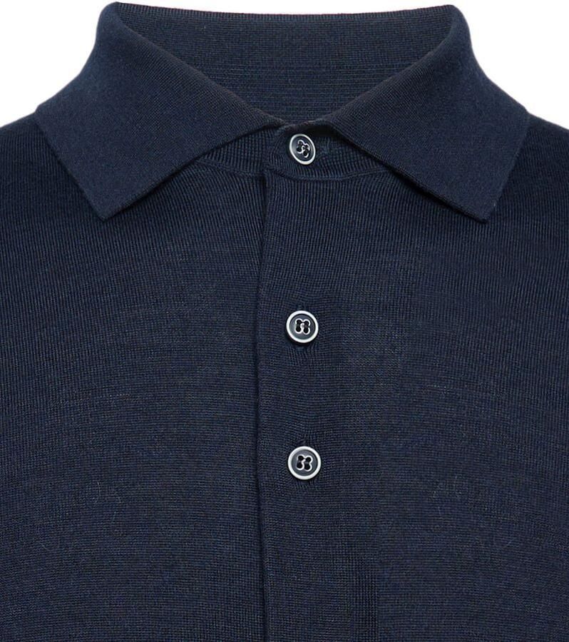 R2 Amsterdam Knitted Pull Shirt Merino Navy - Foto 2