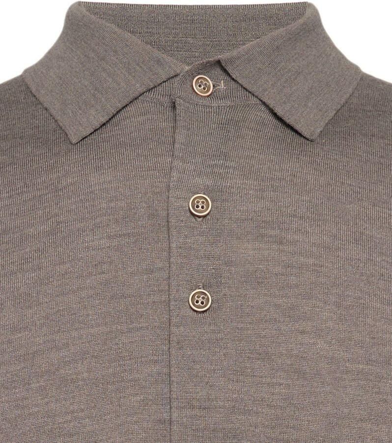 R2 Amsterdam Knitted Pull Shirt Merino Taupe - Foto 2