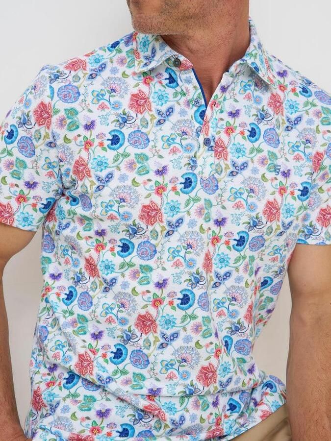 R2 Amsterdam Polo Print Multicolor - Foto 3
