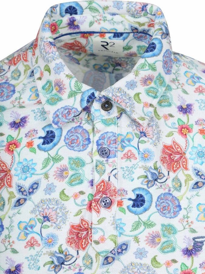 R2 Amsterdam Polo Print Multicolor - Foto 4