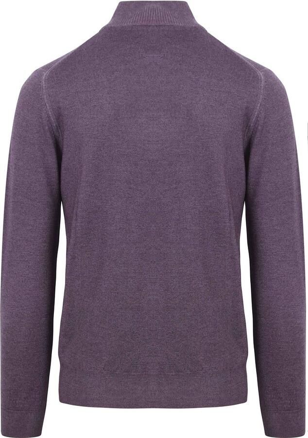 R2 Amsterdam R2 Half Zip Trui Merino Wol Paars