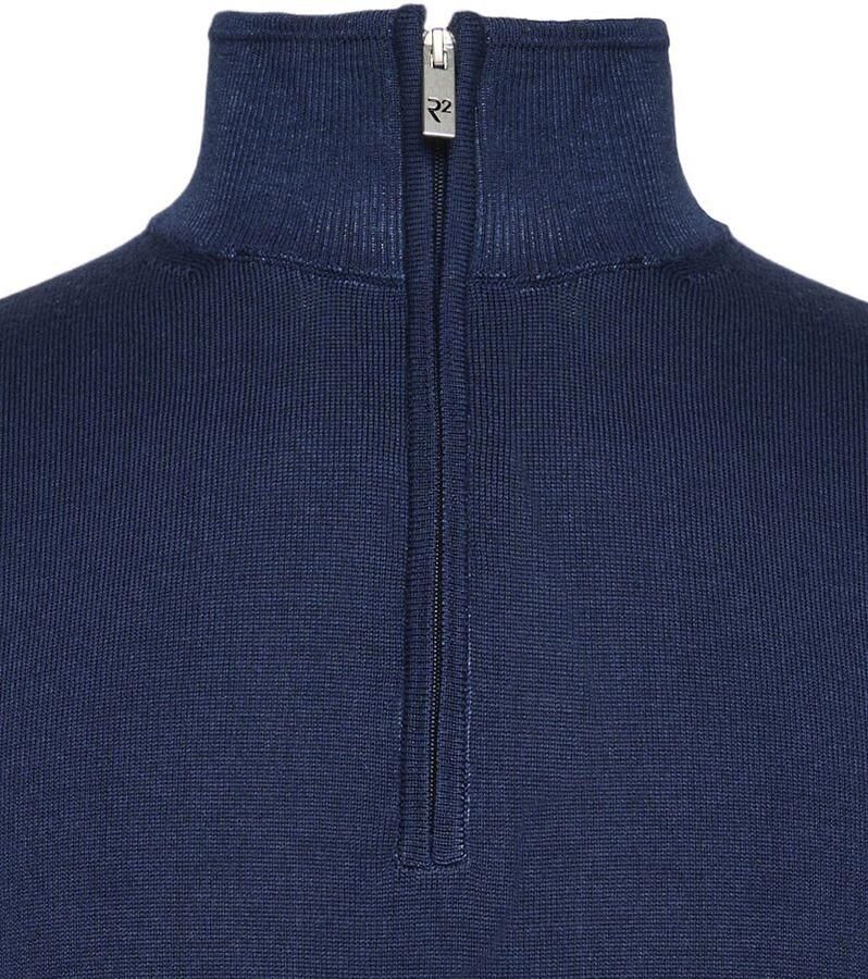 R2 Amsterdam R2 Half Zip Trui Merinowol Navy