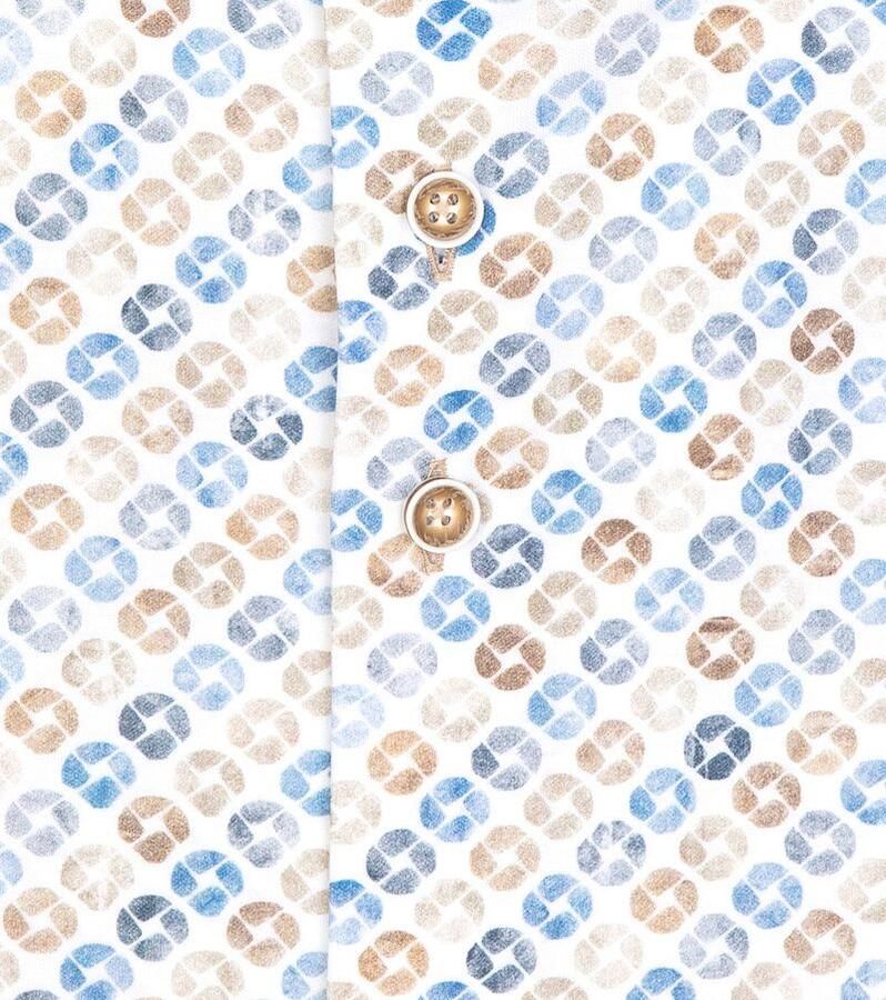 R2 Amsterdam R2 Knitted Overhemd Beige Blauw - Foto 2
