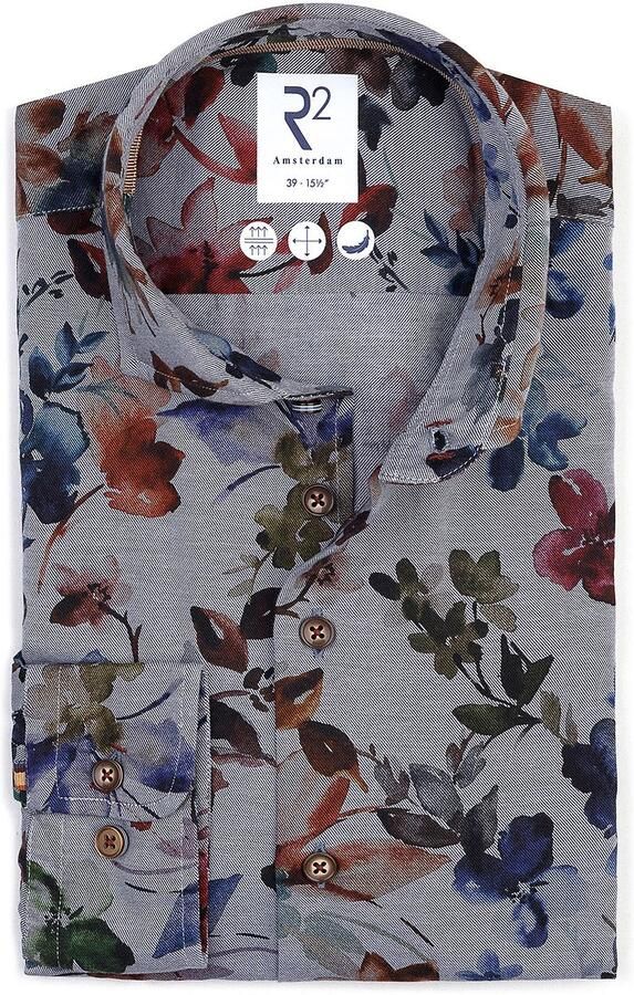 R2 Amsterdam R2 Overhemd Flanel Flower Print Multicolour