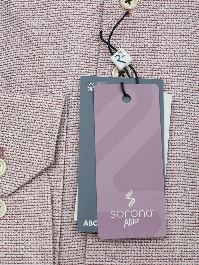R2 Amsterdam Overhemd Lange Mouw R2 Overhemd Knitted Sorona Mauve - Foto 4