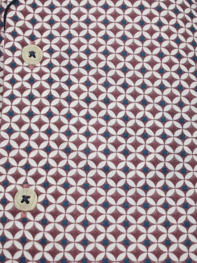 R2 Amsterdam Overhemd Lange Mouw R2 Overhemd Knitted Sorona Print Mauve - Foto 2