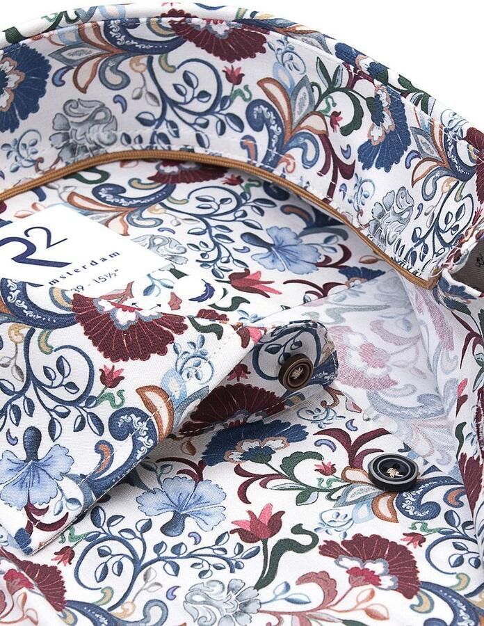 R2 Amsterdam R2 Overhemd Poplin Flower Print Multicolour - Foto 2