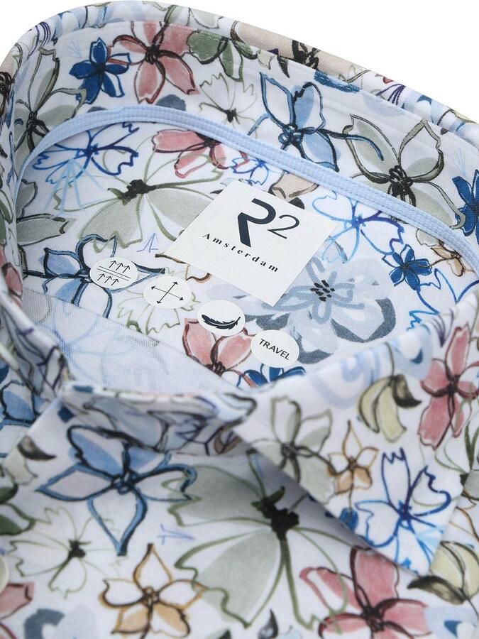 R2 Amsterdam R2 Overhemd Sorona Flower Print Multicolour - Foto 3