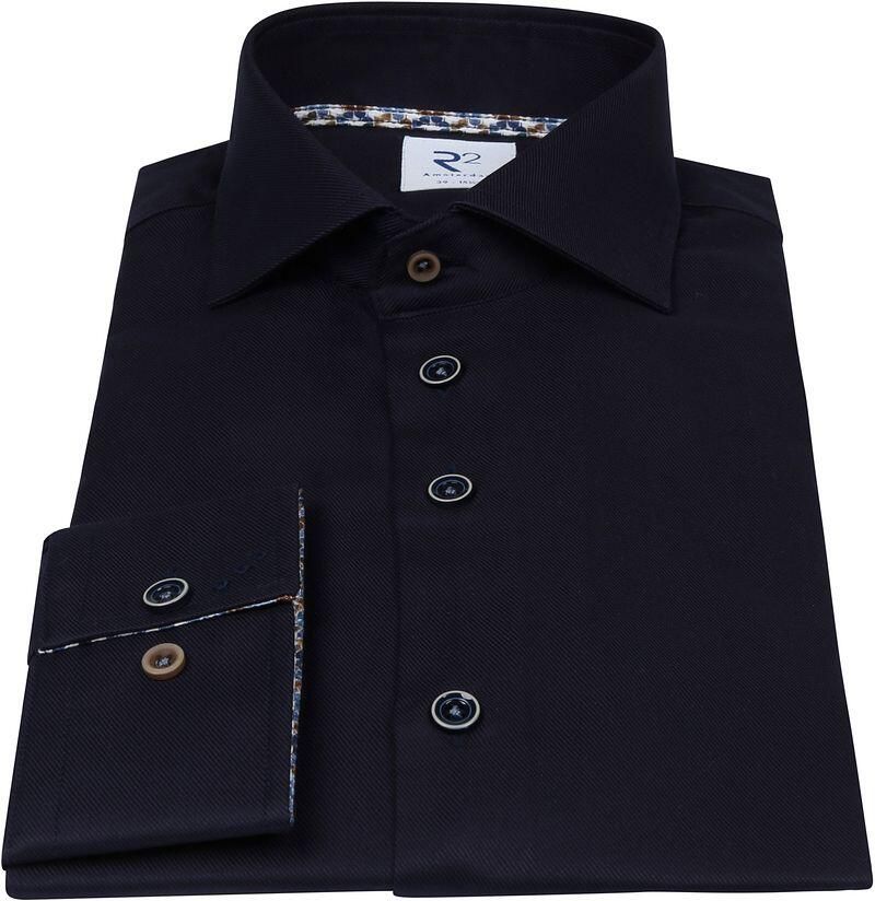 R2 Amsterdam R2 Overhemd Twill Donkerblauw - Foto 2