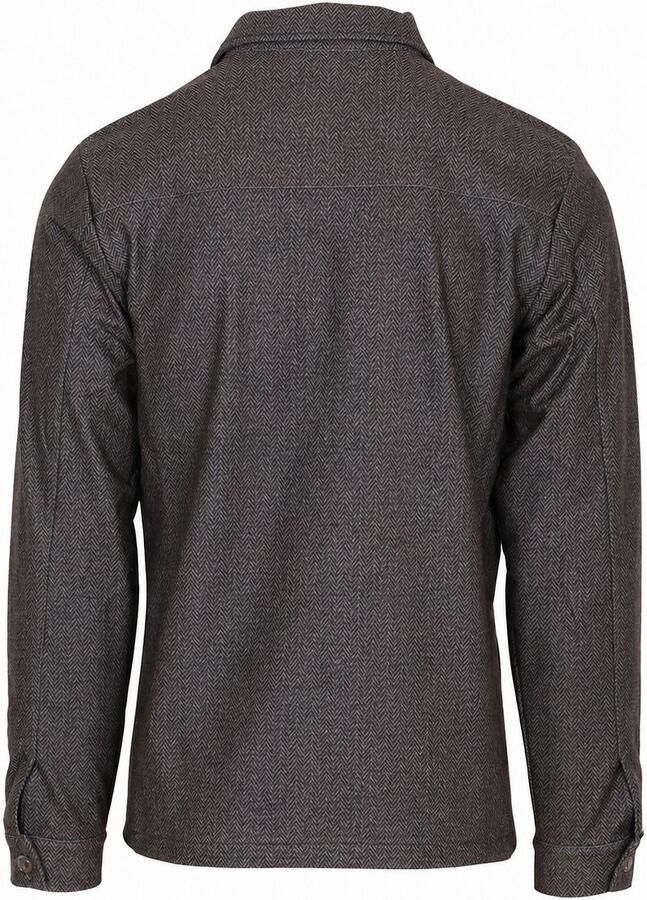 R2 Amsterdam R2 Overshirt Button Herringbone Brown - Foto 4