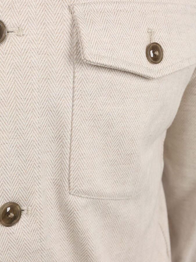 R2 Amsterdam R2 Overshirt Button Herringbone Ecru - Foto 2