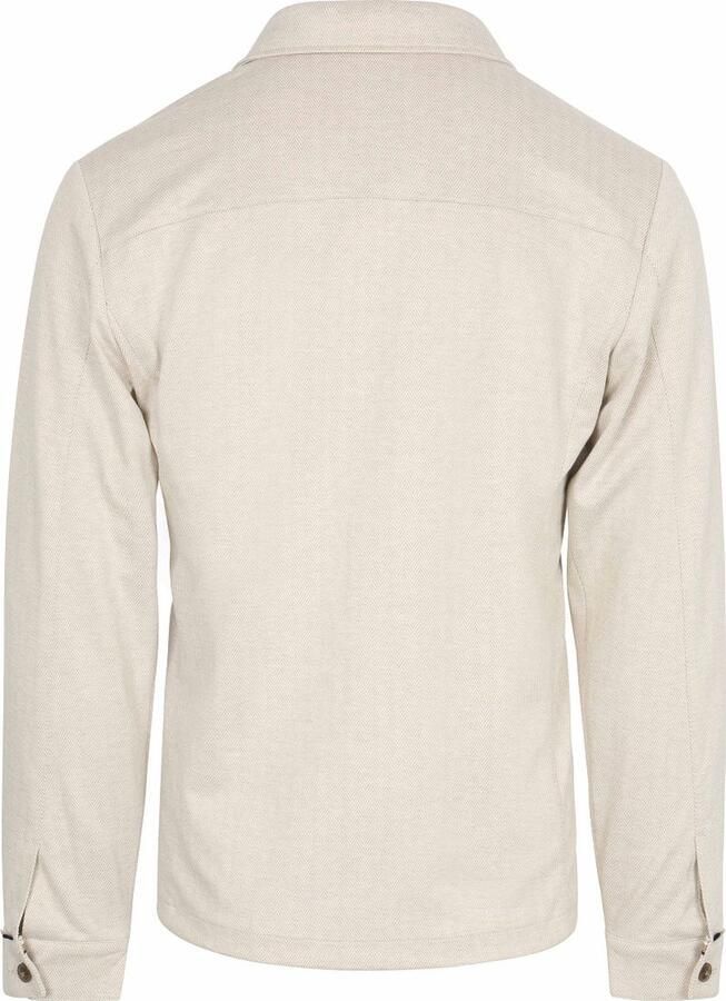 R2 Amsterdam R2 Overshirt Button Herringbone Ecru - Foto 3