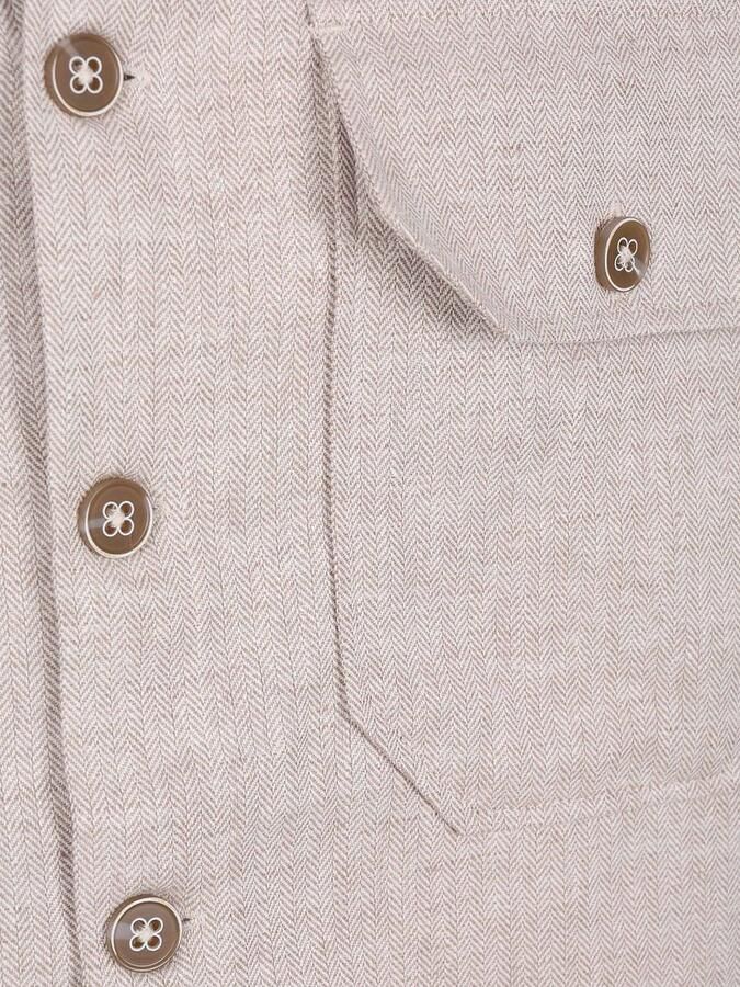 R2 Amsterdam R2 Overshirt Linen Cotton Beige - Foto 2