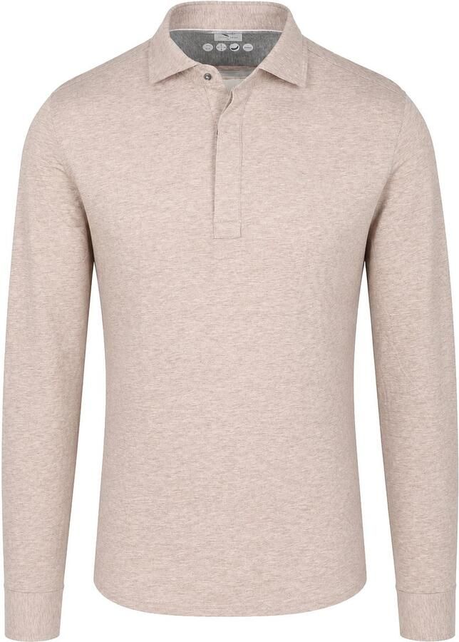 R2 Amsterdam R2 Polo Camicia Single Jersey Melange Beige
