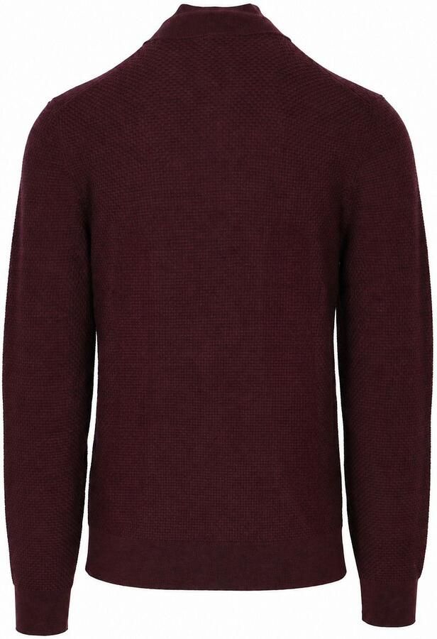 R2 Amsterdam R2 Pullover Half Zip Structured Bordeaux