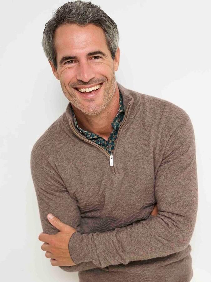 R2 Amsterdam R2 Pullover Halfzip Weave Structure Taupe