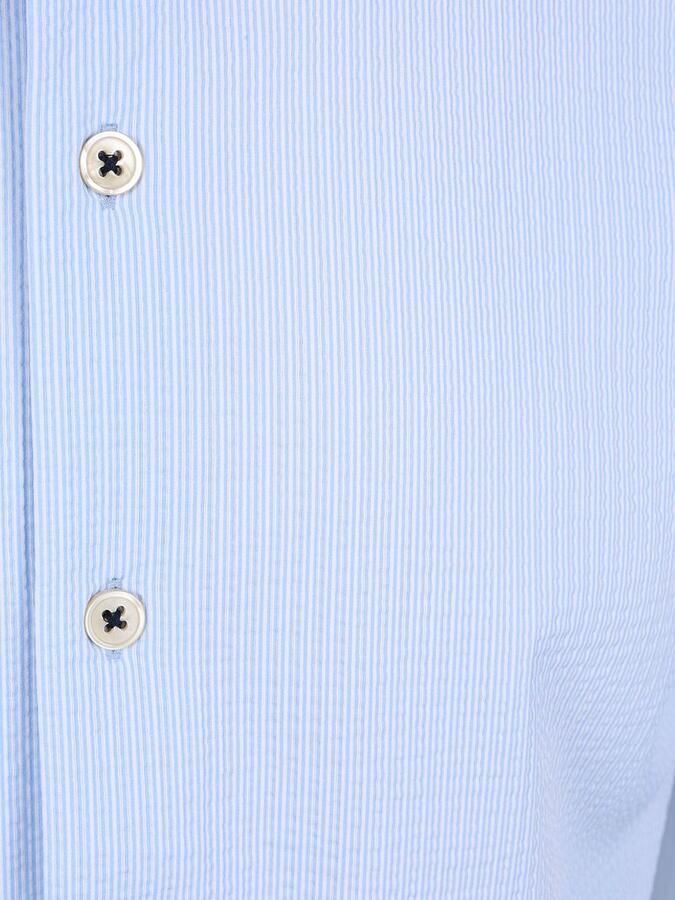 R2 Amsterdam R2 Short Sleeve Overhemd Seersucker Lichtblauw - Foto 2