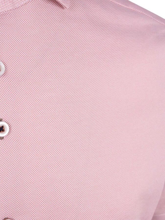R2 Amsterdam R2 Short Sleeve Overhemd Technical Knitted Dobby Roze