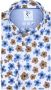 R2 Amsterdam R2 Overhemd Bloemen Kobaltblauw - Thumbnail 1