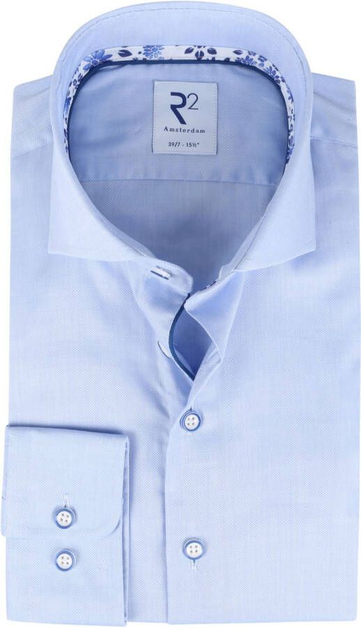 R2 Amsterdam R2 Overhemd Extra Long Sleeve Blauw