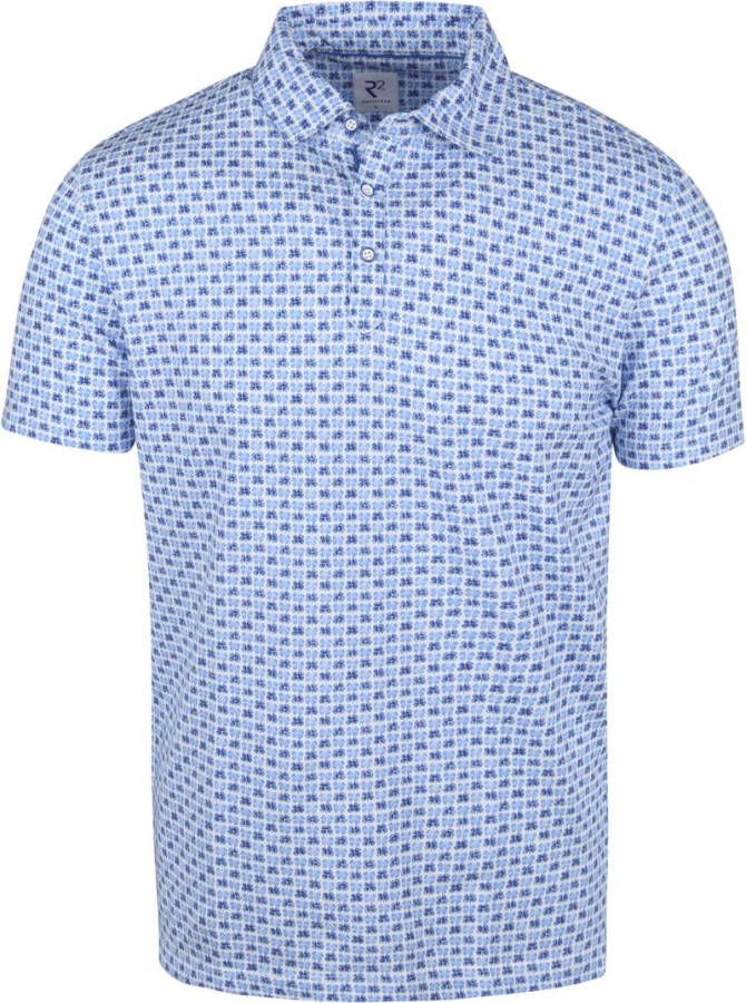 R2 Amsterdam R2 Polo Blauwe Klaverprint