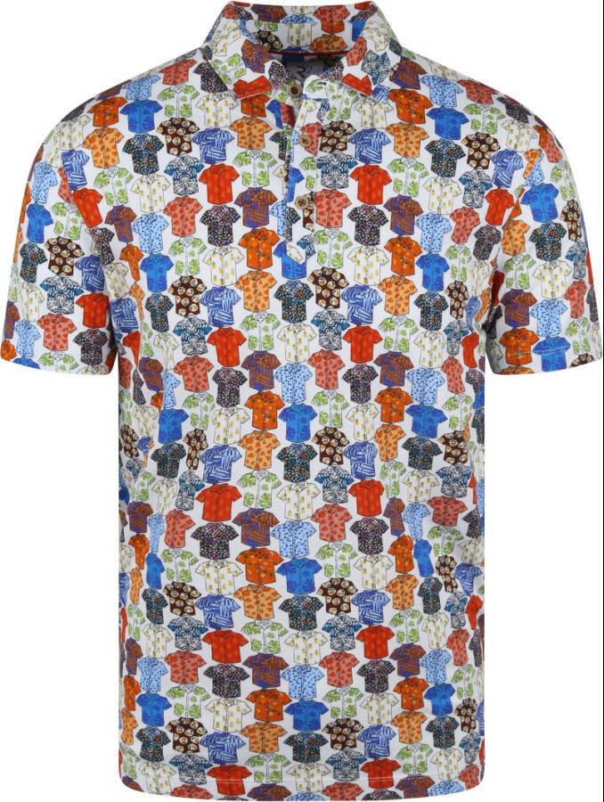 R2 Amsterdam R2 Polo Meerkleurige Shirtprint