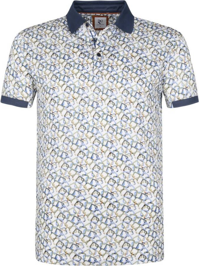 R2 Amsterdam R2 Poloshirt Pique Print Multicolour
