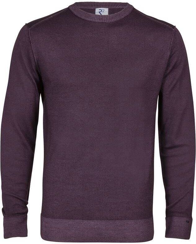 R2 Amsterdam R2 Pullover Wol O-Hals Paars