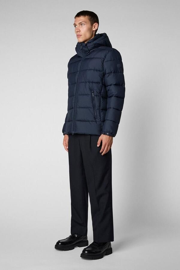 Save The Duck Blauwe Gewatteerde Jas met Capuchon Blue Heren - Foto 2