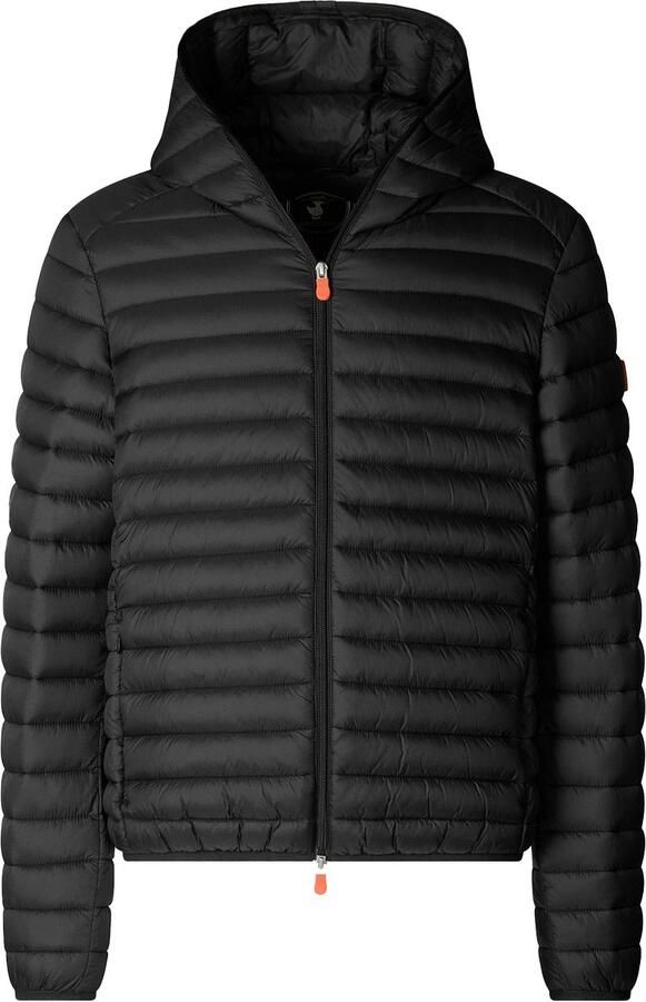 Save The Duck Zwarte Gewatteerde Plumtech Jas met Capuchon Black Heren - Foto 4