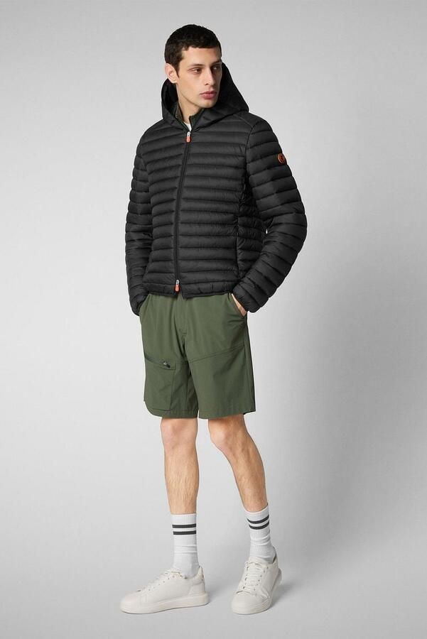 Save The Duck Zwarte Gewatteerde Plumtech Jas met Capuchon Black Heren - Foto 2