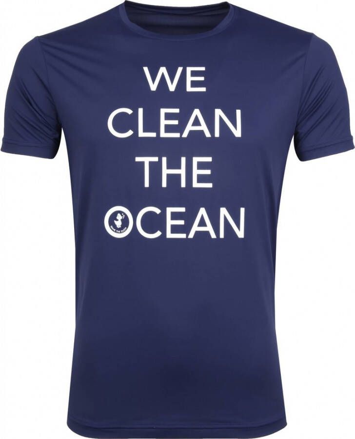 Save the Duck T-shirt Navy Stretch Tekst