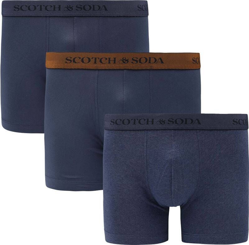 Scotch and Soda Scotch & Soda Boxershorts 3-Pack Donkerblauw