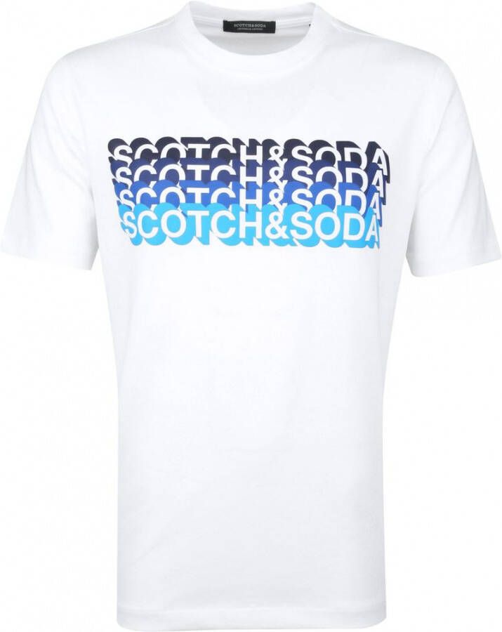 Scotch and Soda Scotch & Soda T-Shirt Logo Artwork Wit