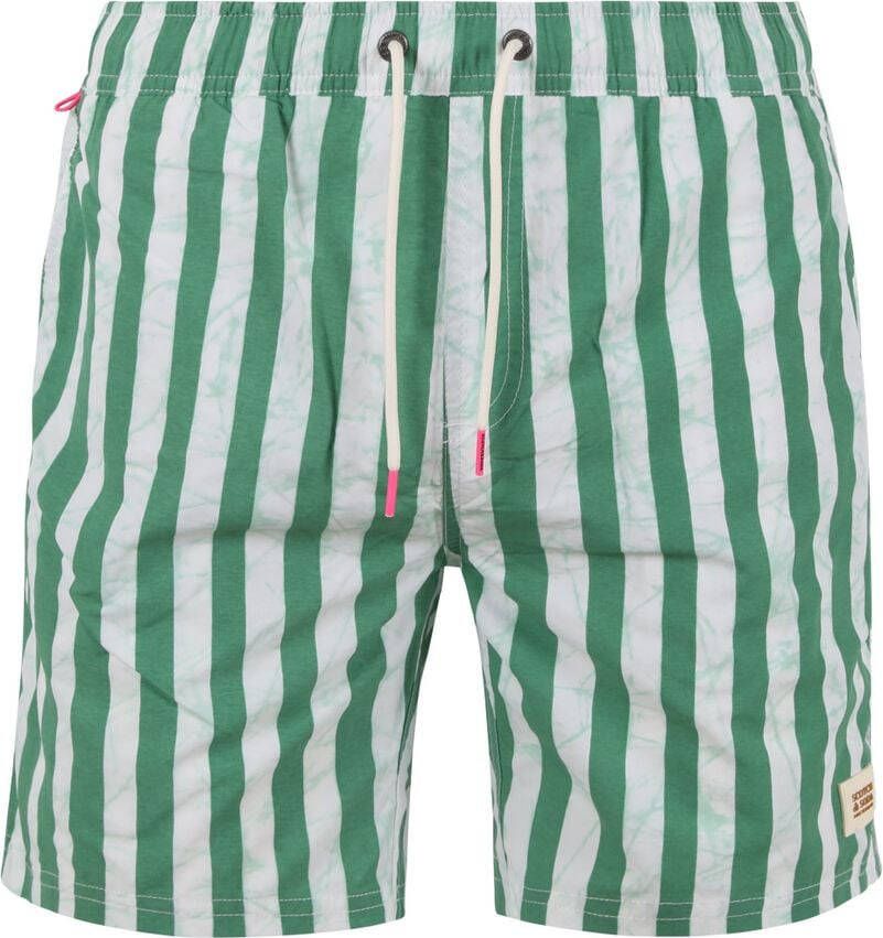 Scotch and Soda Scotch & Soda Zwembroek Strepen Groen