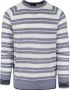 SCOTCH & SODA Heren Truien & Vesten Structured Knit Linen-blend Crewneck Pullover Blauw wit Gestreept - Thumbnail 2