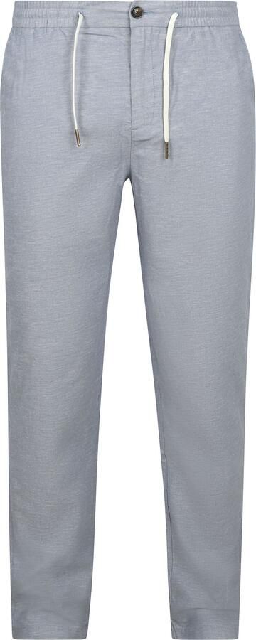 Scotch and Soda Chino Warren Cotton Linen Blauw
