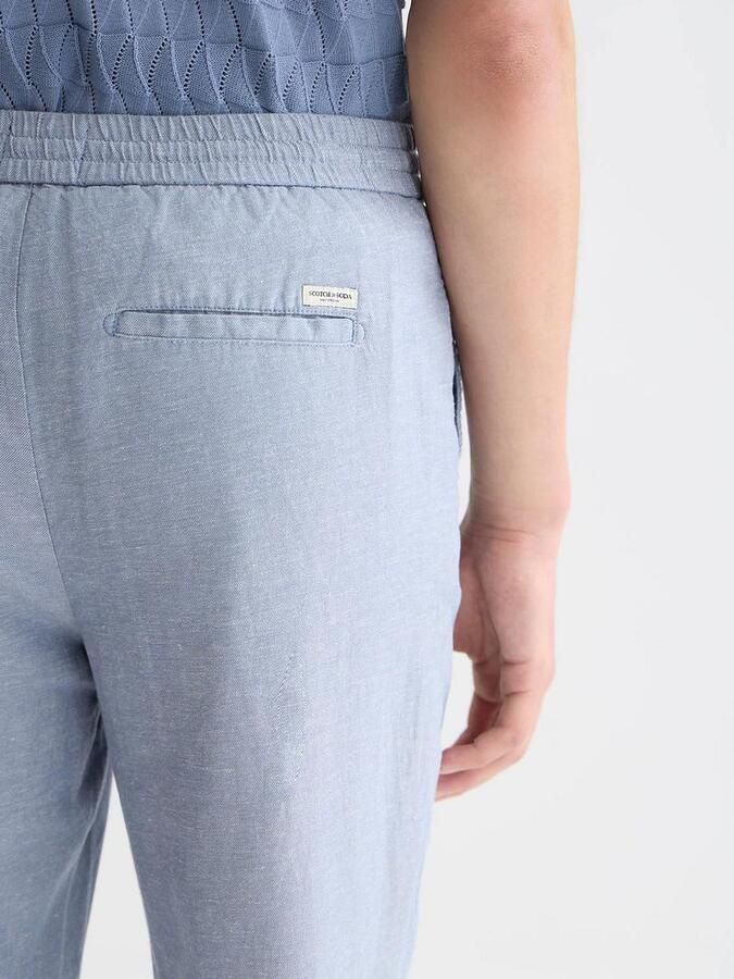 Scotch and Soda Chino Warren Cotton Linen Blauw - Foto 2