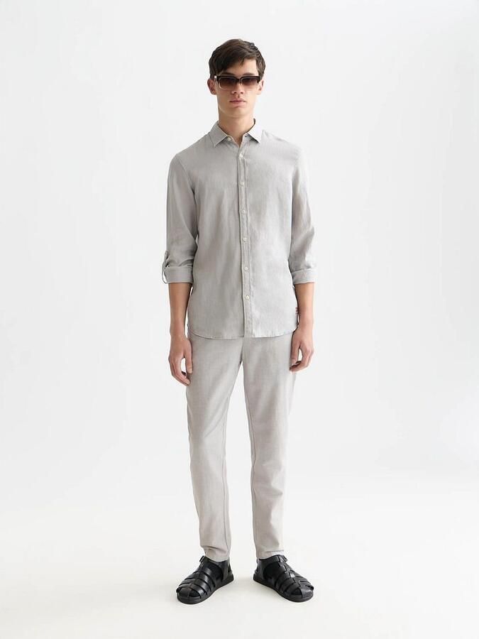 Scotch and Soda Chino Warren Cotton Linen Greige - Foto 3